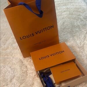 Louis Vuitton Orange Box with Blue Ribbon
